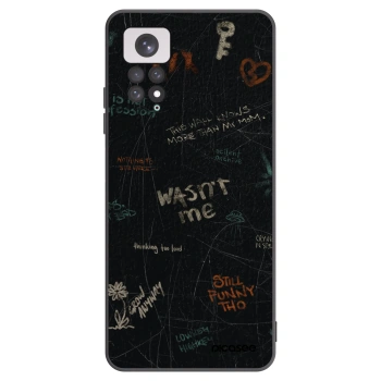 Picasee silikonowe czarne etui na Xiaomi Redmi Note 11 - CONFESSION