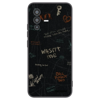 Picasee silikonowe czarne etui na Vivo V23 5G - CONFESSION