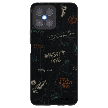 Picasee silikonowe czarne etui na Honor X8 4G - CONFESSION