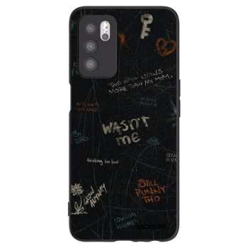 Picasee silikonowe czarne etui na OPPO A16s - CONFESSION