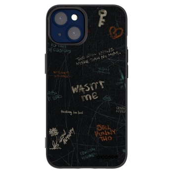 Picasee silikonowe czarne etui na Apple iPhone 14 - CONFESSION