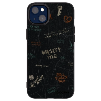 Picasee silikonowe czarne etui na Apple iPhone 14 Plus - CONFESSION