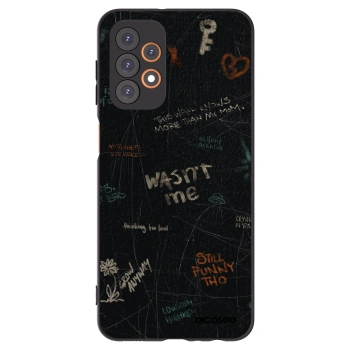 Picasee silikonowe czarne etui na Samsung Galaxy A23 A235F 4G - CONFESSION