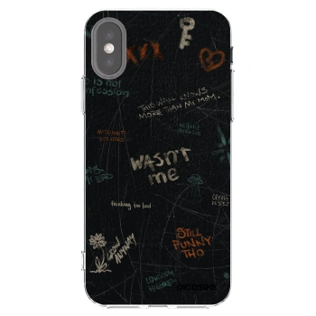 Picasee silikonowe przeźroczyste etui na Apple iPhone X/XS - CONFESSION