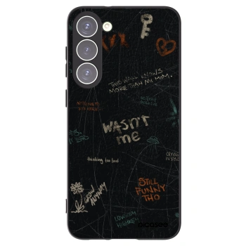 Picasee silikonowe czarne etui na Samsung Galaxy S23+ 5G - CONFESSION