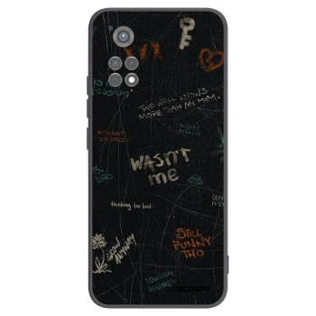 Picasee silikonowe czarne etui na Xiaomi Redmi Note 11S 5G - CONFESSION