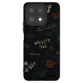 Picasee silikonowe czarne etui na Honor X8a - CONFESSION