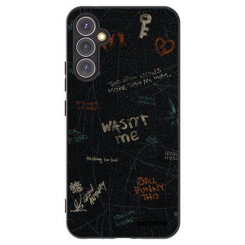 Picasee silikonowe czarne etui na Samsung Galaxy A34 5G A346B - CONFESSION