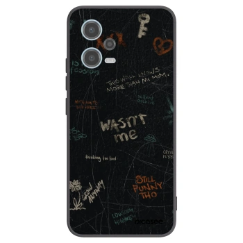 Picasee silikonowe czarne etui na Xiaomi Redmi Note 12 5G - CONFESSION