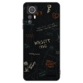 Picasee silikonowe czarne etui na Xiaomi Redmi Note 12S - CONFESSION