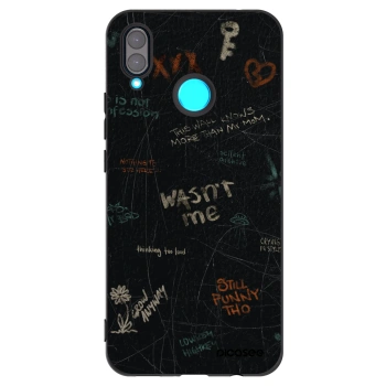 Picasee silikonowe czarne etui na Huawei Nova 3 - CONFESSION
