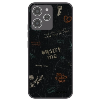 Picasee silikonowe czarne etui na Xiaomi Redmi 12 4G - CONFESSION