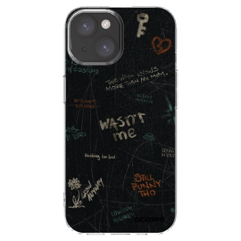 Picasee silikonowe przeźroczyste etui na Apple iPhone 15 - CONFESSION