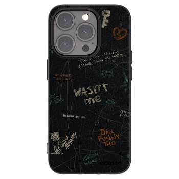 Picasee silikonowe czarne etui na Apple iPhone 15 Pro - CONFESSION