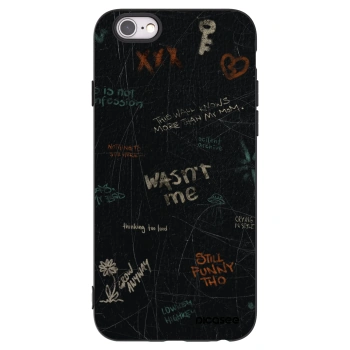 Picasee silikonowe czarne etui na Apple iPhone 6/6S - CONFESSION