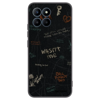 Picasee silikonowe czarne etui na Honor 70 Lite - CONFESSION