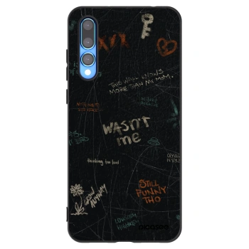 Picasee silikonowe czarne etui na Huawei P20 Pro - CONFESSION
