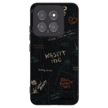 Picasee silikonowe czarne etui na Xiaomi 14 - CONFESSION