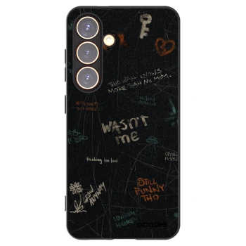 Picasee silikonowe czarne etui na Samsung Galaxy S24 S921B 5G - CONFESSION