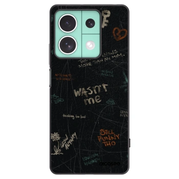 Picasee silikonowe czarne etui na Xiaomi Redmi Note 13 5G - CONFESSION