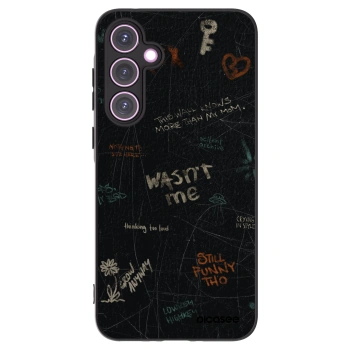 Picasee silikonowe czarne etui na Samsung Galaxy A35 5G A356B - CONFESSION