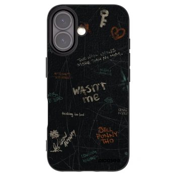 Picasee silikonowe czarne etui na Apple iPhone 16 - CONFESSION