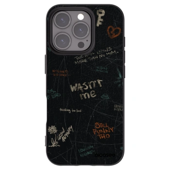 Picasee silikonowe czarne etui na Apple iPhone 16 Pro - CONFESSION