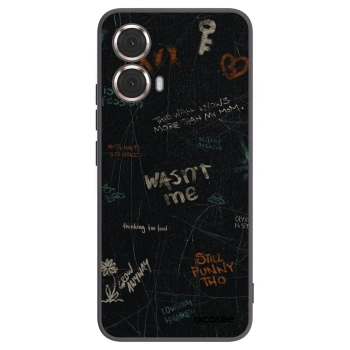 Picasee silikonowe czarne etui na Motorola Moto G85 - CONFESSION