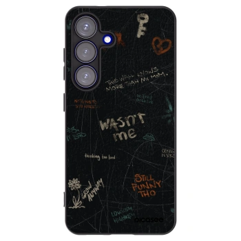Picasee silikonowe czarne etui na Samsung Galaxy S25 5G - CONFESSION