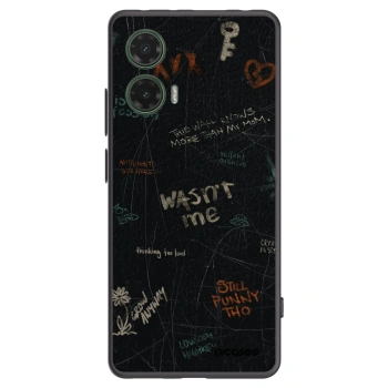 Picasee silikonowe czarne etui na Motorola Moto G35 5G - CONFESSION