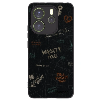Picasee silikonowe czarne etui na Xiaomi Redmi Note 14 4G - CONFESSION