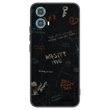 Picasee silikonowe czarne etui na Motorola Moto G34 5G - CONFESSION