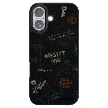 Picasee silikonowe czarne etui na Apple iPhone 17 - CONFESSION