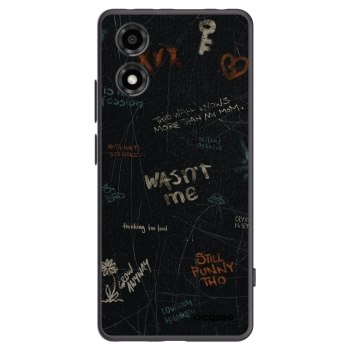 Picasee silikonowe czarne etui na Motorola Moto E14 - CONFESSION
