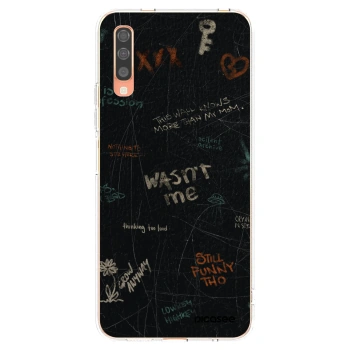 Picasee silikonowe przeźroczyste etui na Samsung Galaxy A70 A705F - CONFESSION