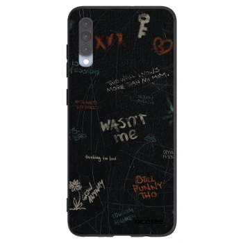 Picasee silikonowe czarne etui na Samsung Galaxy A70 A705F - CONFESSION