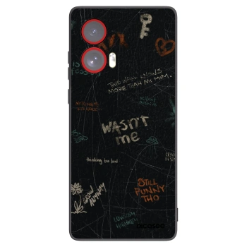 Picasee silikonowe czarne etui na Motorola Edge 50 Fusion - CONFESSION