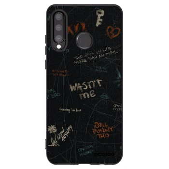 Picasee silikonowe czarne etui na Huawei P30 Lite - CONFESSION