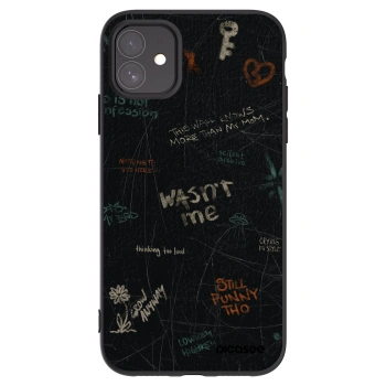 Picasee silikonowe czarne etui na Apple iPhone 11 - CONFESSION