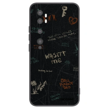 Picasee silikonowe czarne etui na Xiaomi Mi Note 10 (Pro) - CONFESSION