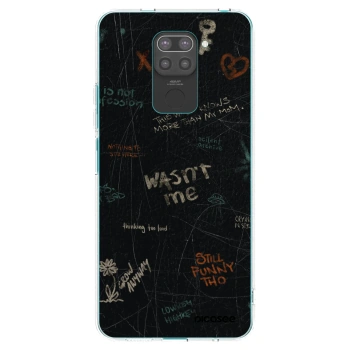 Picasee silikonowe czarne etui na Xiaomi Redmi Note 9 - CONFESSION