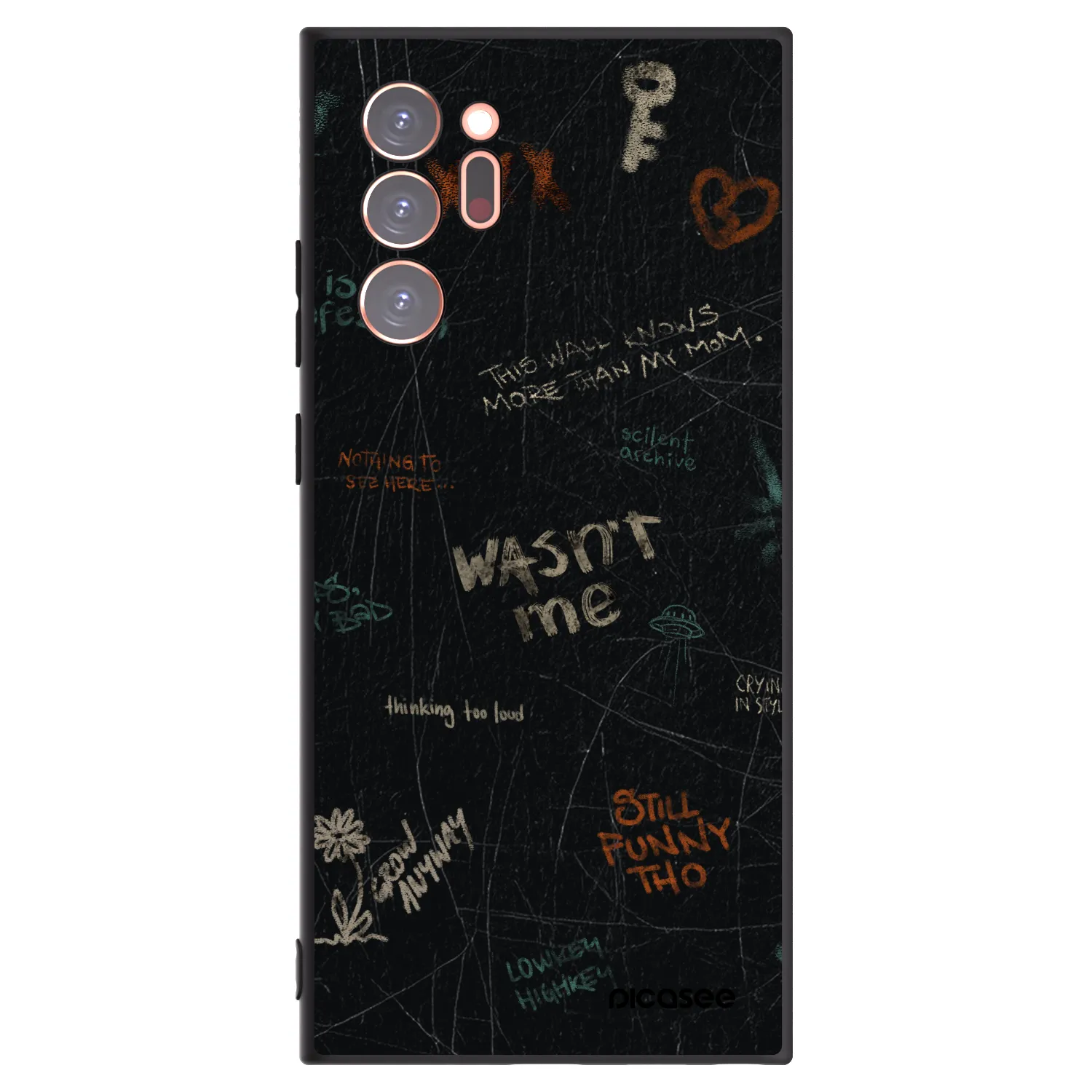 Picasee silikonowe czarne etui na Samsung Galaxy Note 20 Ultra - CONFESSION