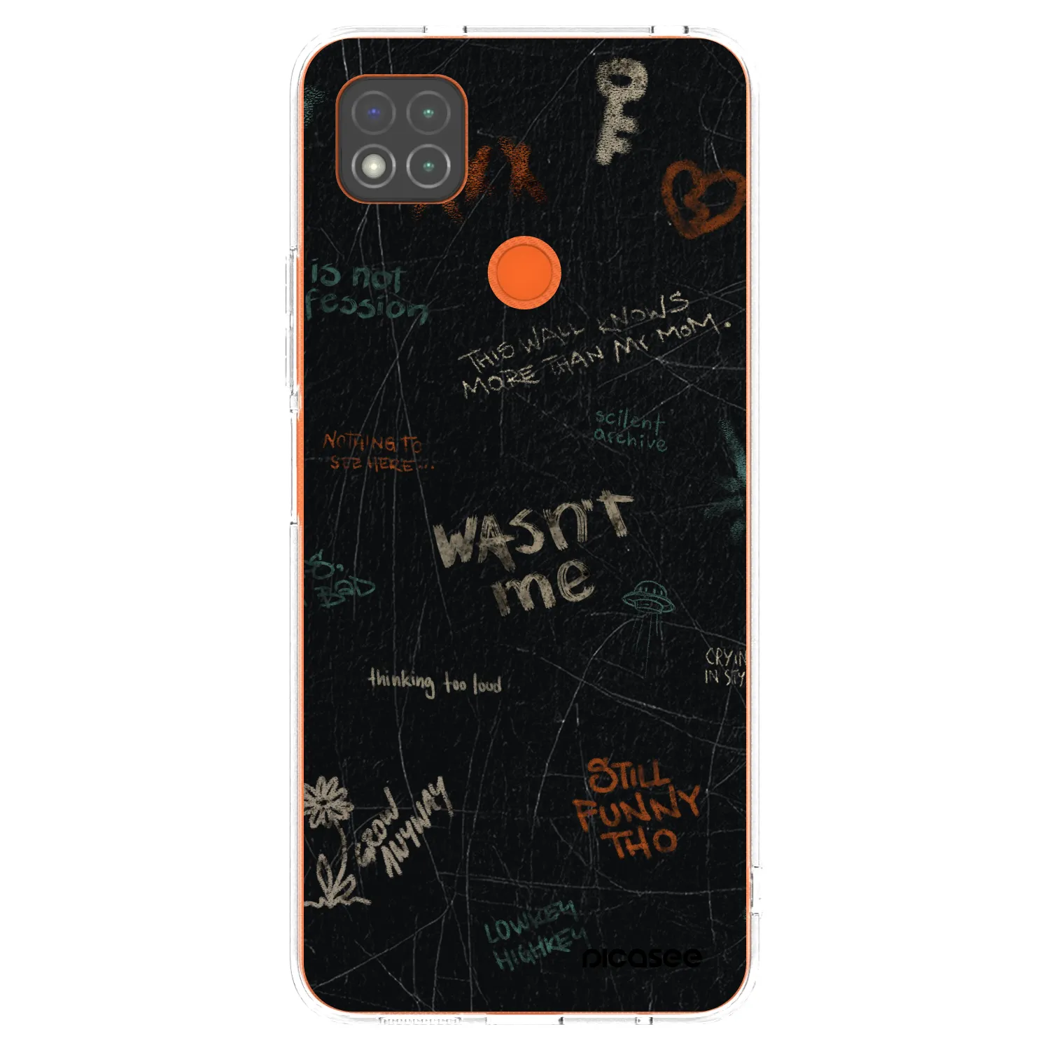 Picasee silikonowe przeźroczyste etui na Xiaomi Redmi 9C - CONFESSION