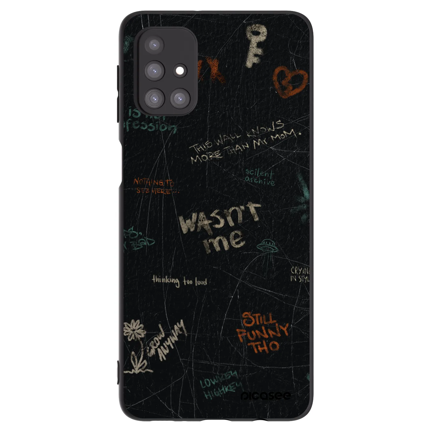 Picasee silikonowe czarne etui na Samsung Galaxy M31s - CONFESSION