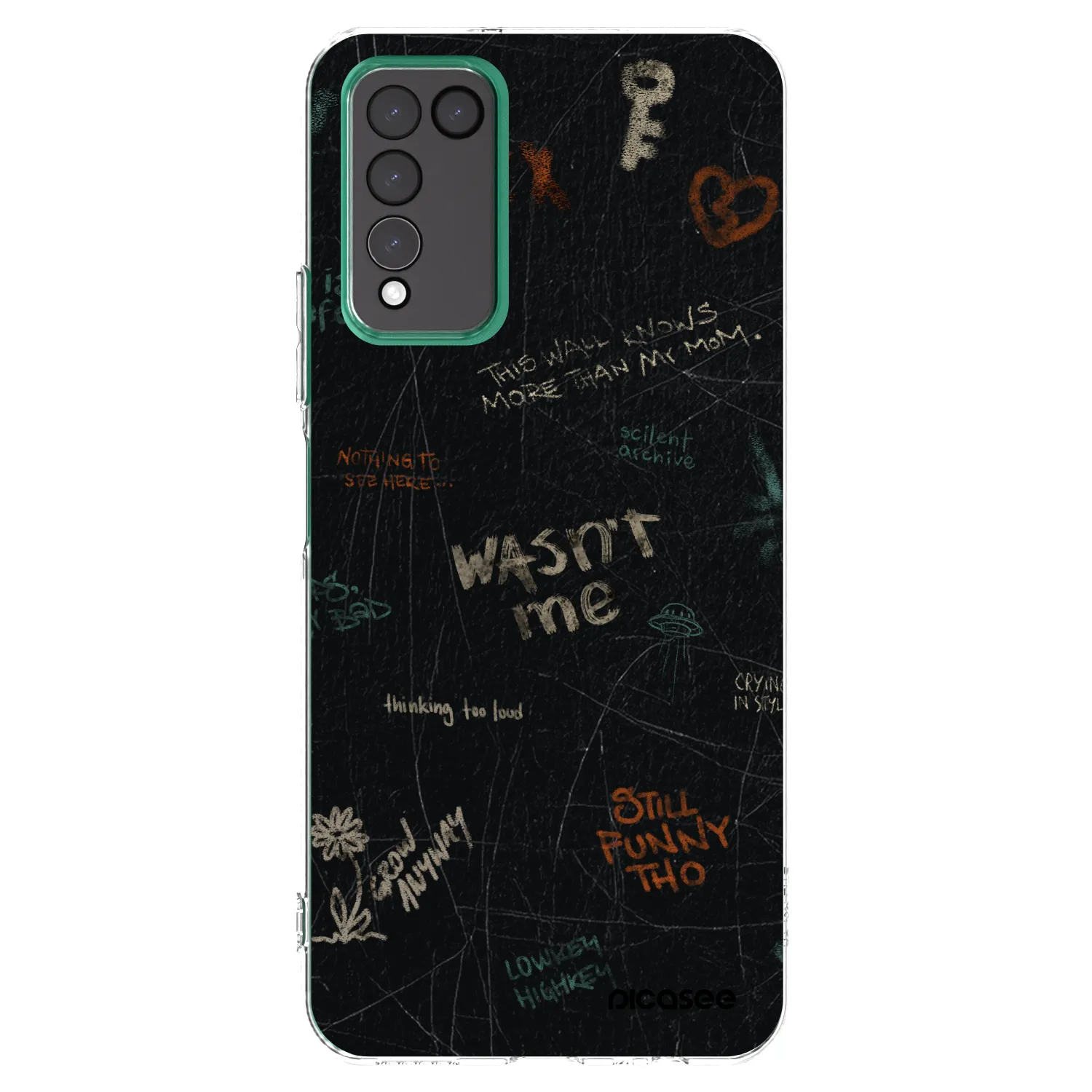 Picasee silikonowe przeźroczyste etui na Honor 10X Lite - CONFESSION