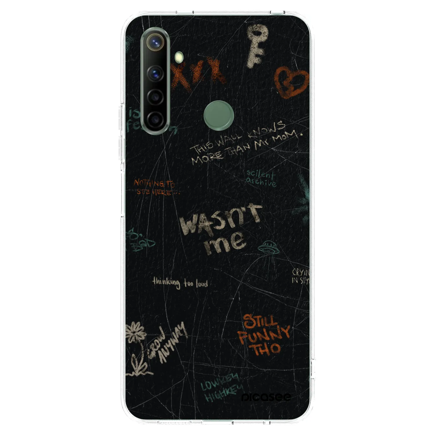 Picasee silikonowe przeźroczyste etui na Realme 6i - CONFESSION