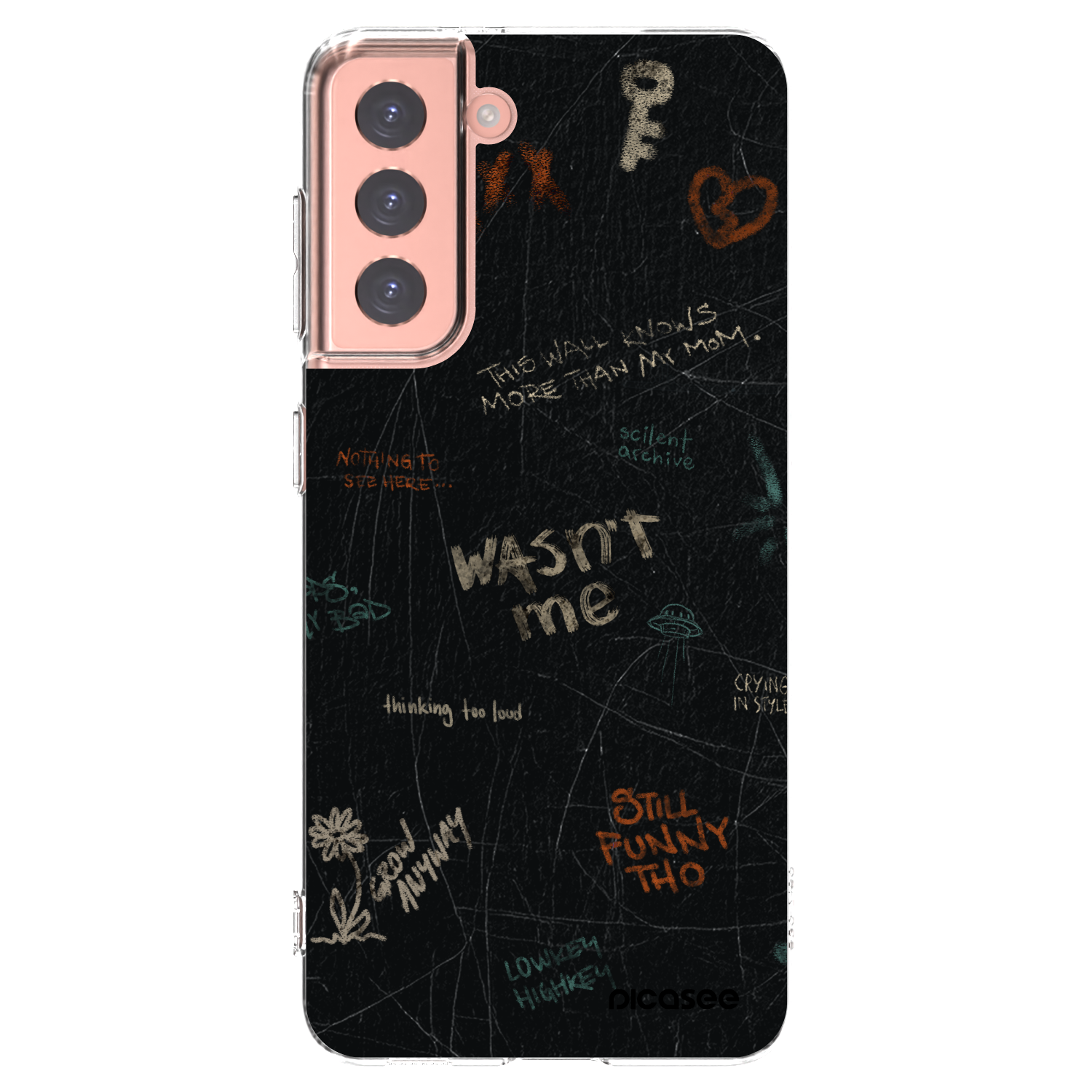 Picasee silikonowe przeźroczyste etui na Samsung Galaxy S21 5G G991B - CONFESSION