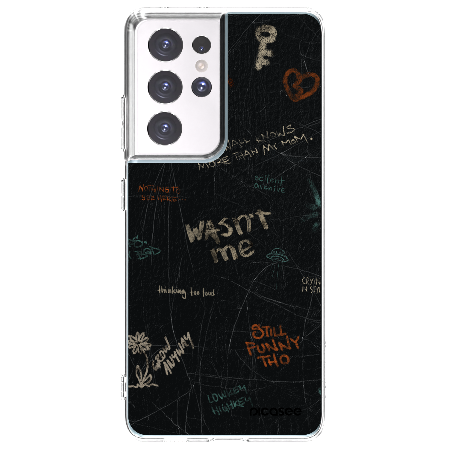 Picasee silikonowe przeźroczyste etui na Samsung Galaxy S21 Ultra 5G G998B - CONFESSION