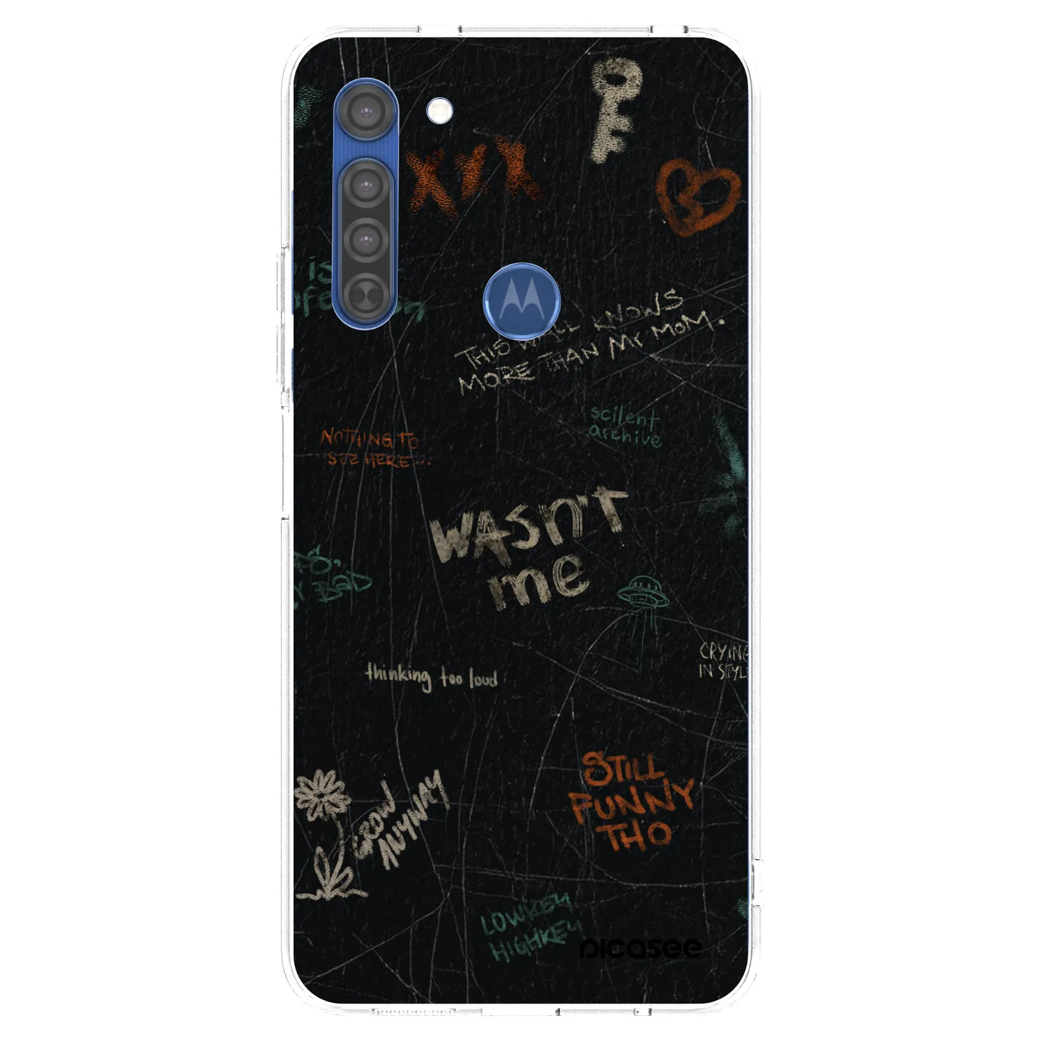 Picasee silikonowe przeźroczyste etui na Motorola Moto G8 - CONFESSION