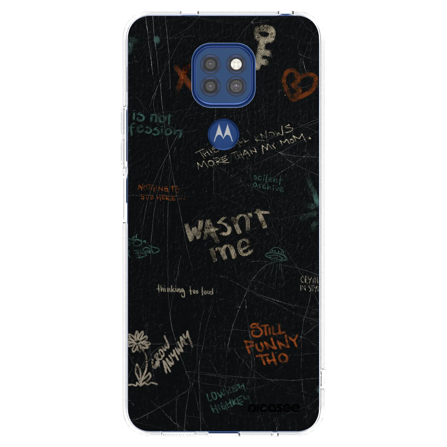 Picasee silikonowe przeźroczyste etui na Motorola Moto G9 Play - CONFESSION